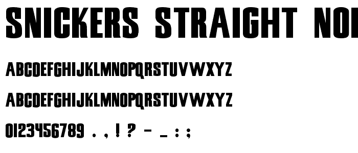 Snickers Straight Normal font